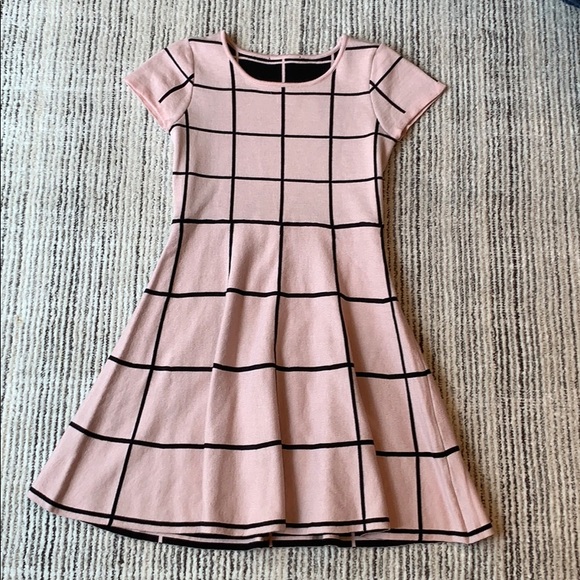 Dresses & Skirts - Pink and Black Knit Mini Dress